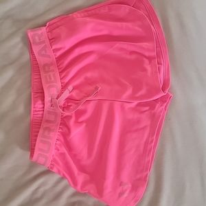 Under Armor neon pink shorts